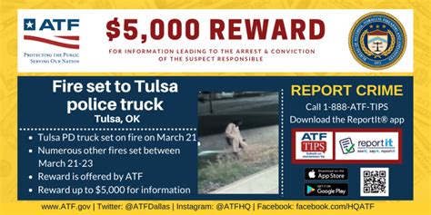 ATF Offers $5K Reward in McKeesport Police Department Fires.